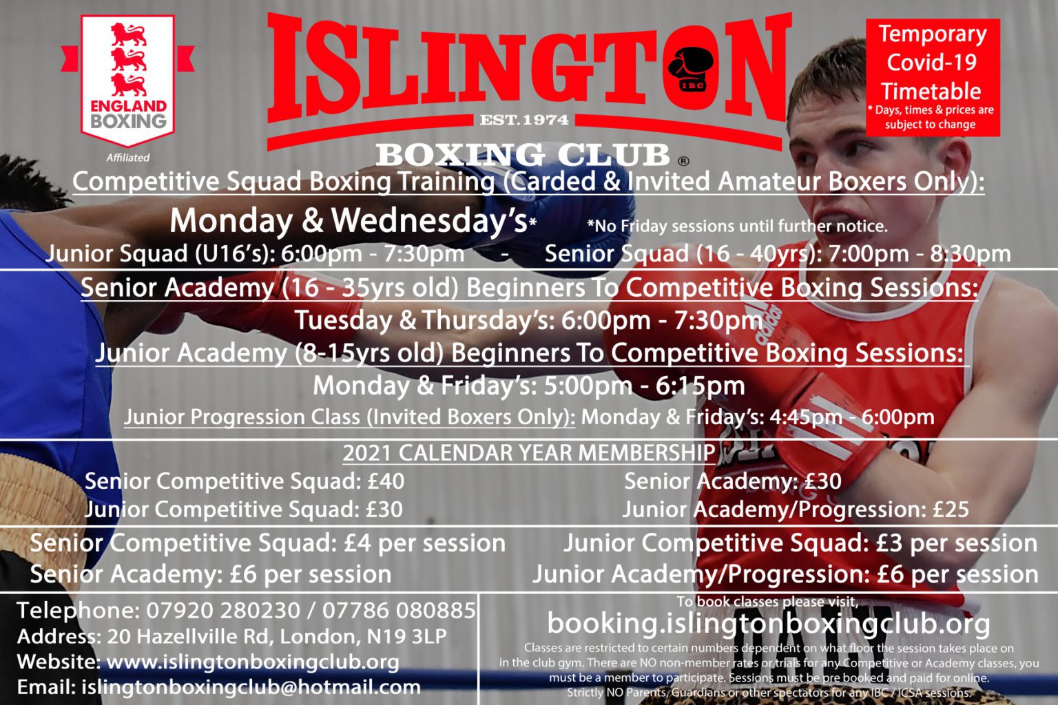 Ibc Competitive Amateur Boxing Islington Boxing Club